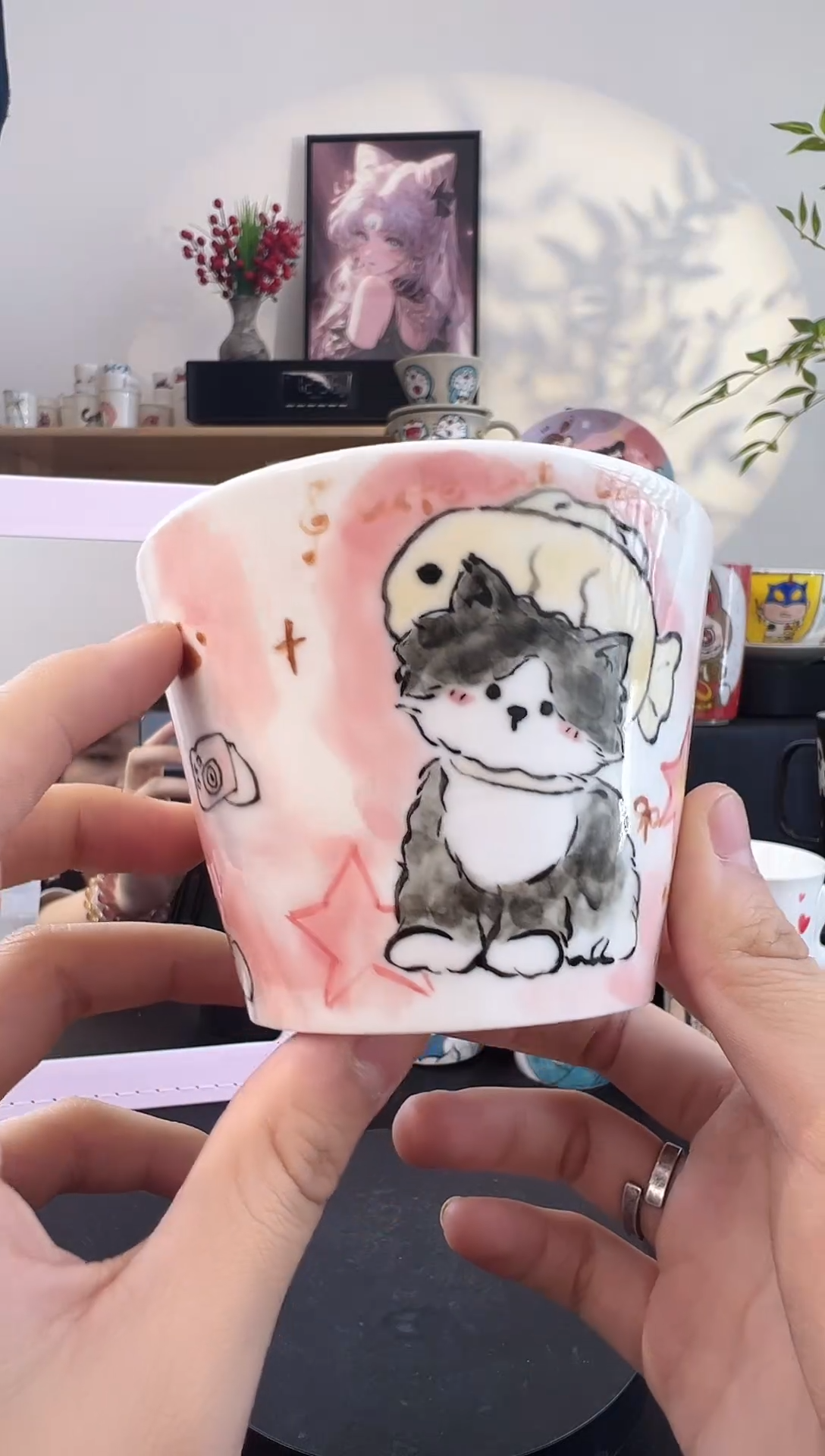 【闪购商品】摆件手工手绘陶瓷小杯杯