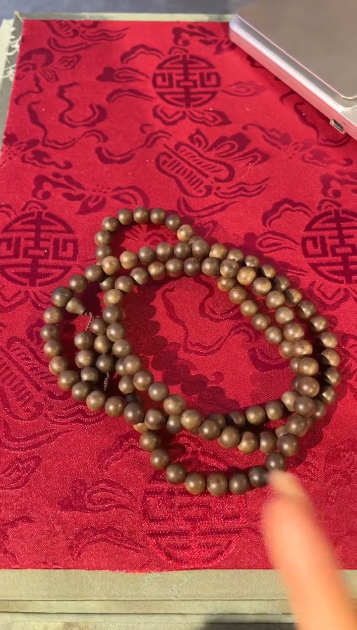 【闪购商品】沉香手串28 精品108颗紫琪楠沉香手串