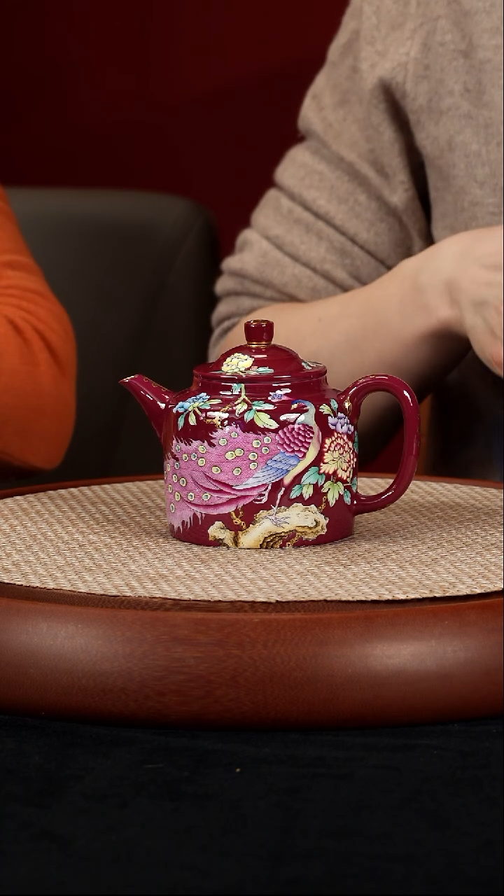 茶壶紫砂【kb084】孔雀宜兴紫砂ZLM