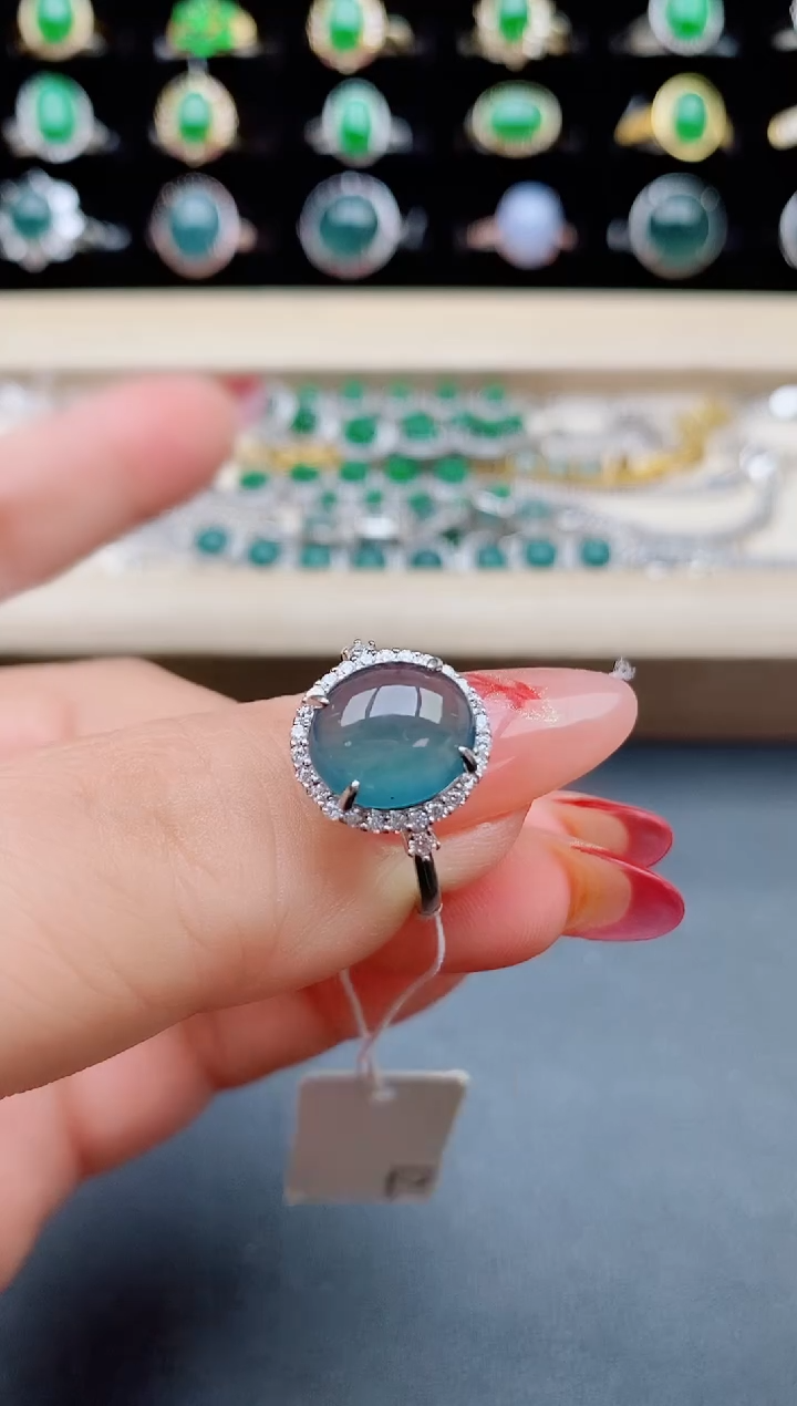 【闪购商品】翡翠戒指银S925镶嵌58606