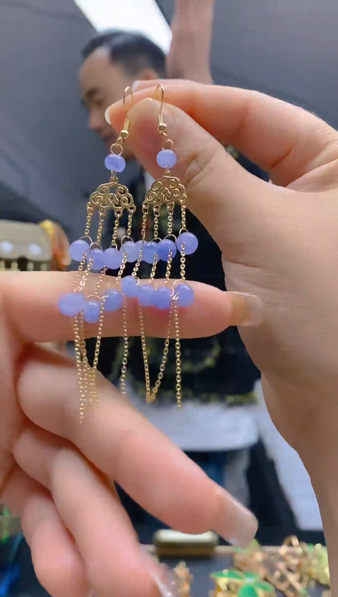 【闪购商品】翡翠耳饰合金227翡翠耳钩