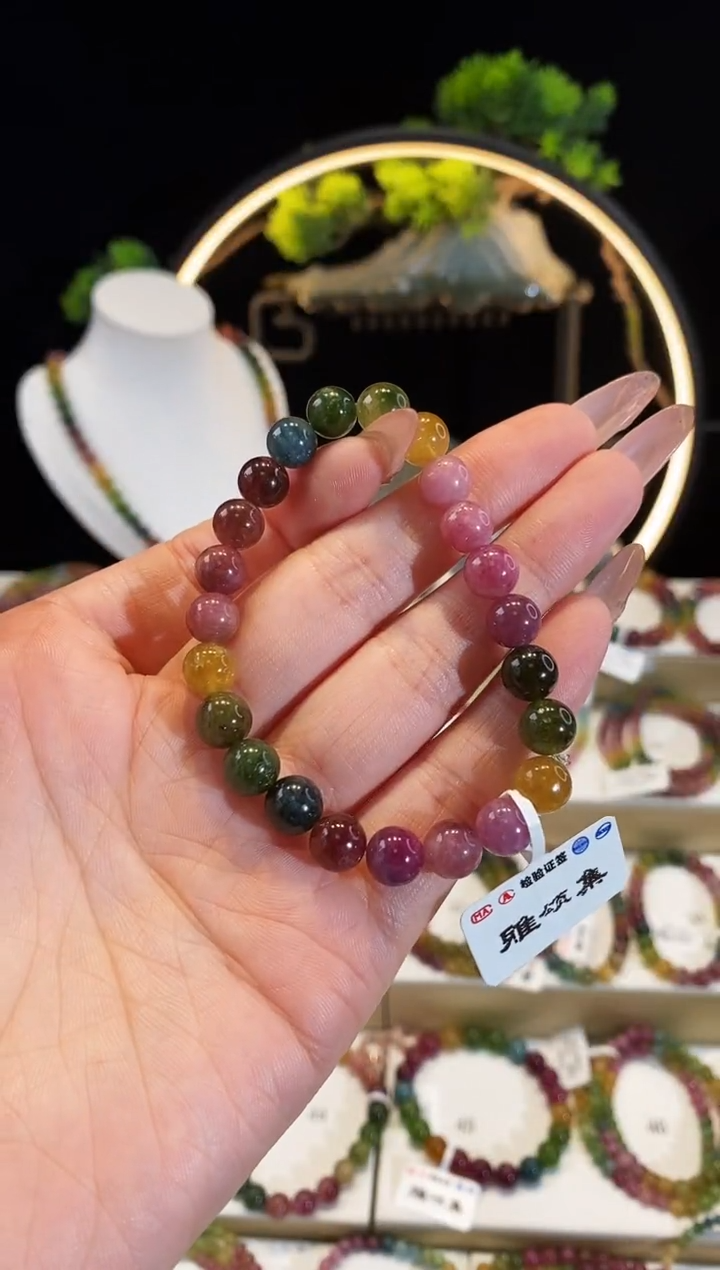 【闪购商品】碧玺手链未镶嵌 G2412素圈颜色微差