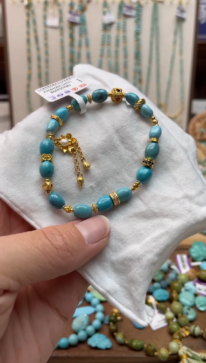 【闪购商品】绿松石手串银S925镶嵌229