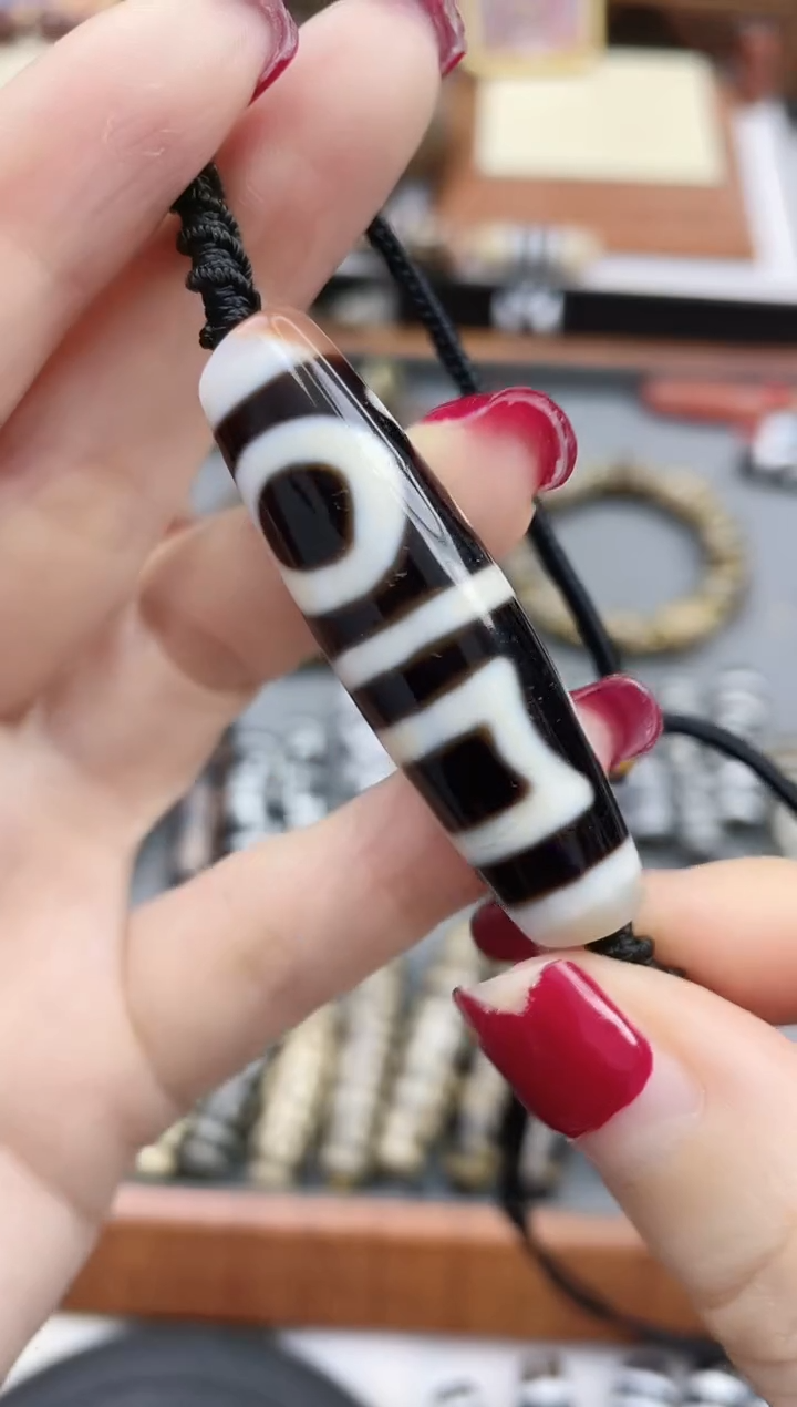 【闪购商品】玛瑙/玉髓珠珠未镶嵌高品手工黑白双天地