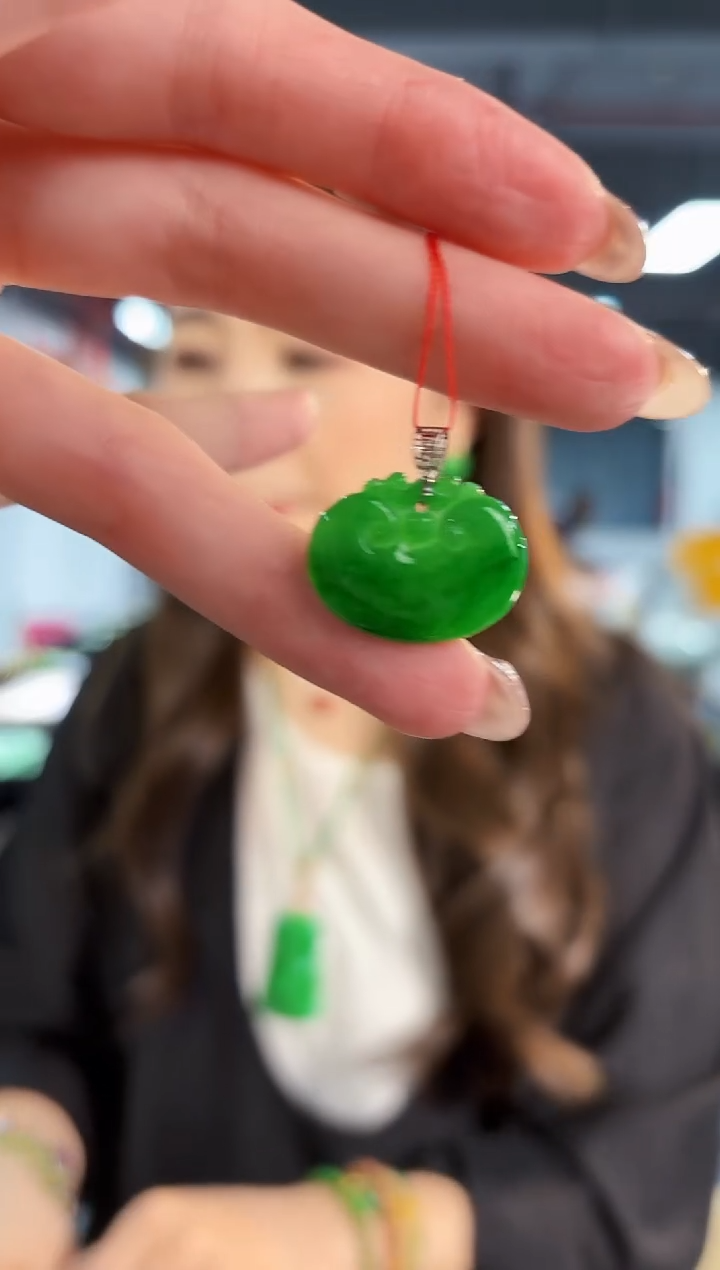 【闪购商品】翡翠颈饰18K金镶嵌缅料A货/支持复检/一件