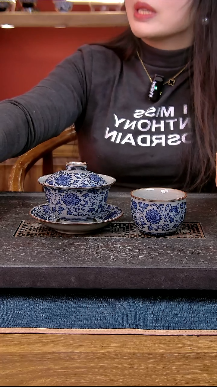 简装家用款2件套 老陶泥开片纹陶瓷茶具