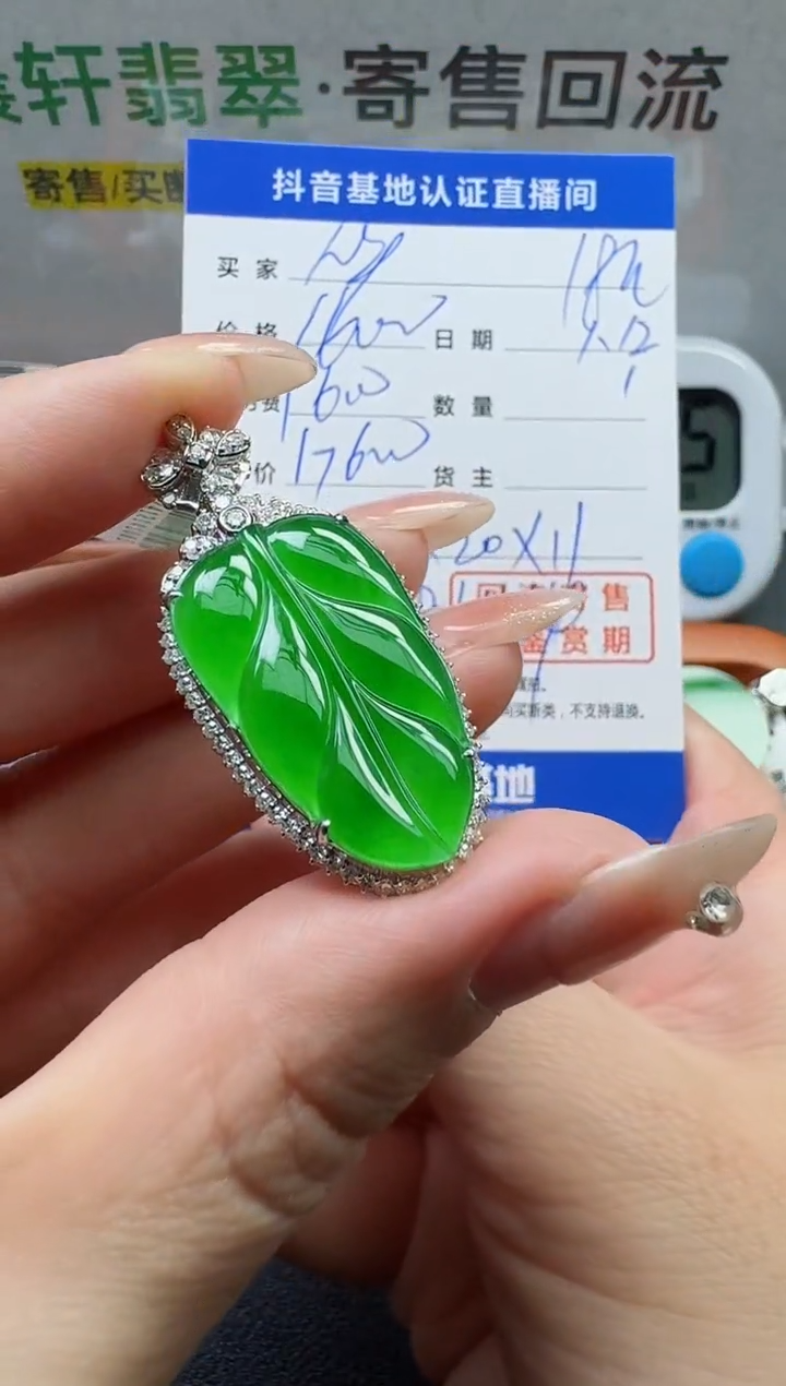 【闪购商品】翡翠颈饰18K金镶嵌寄售回流，不退不换