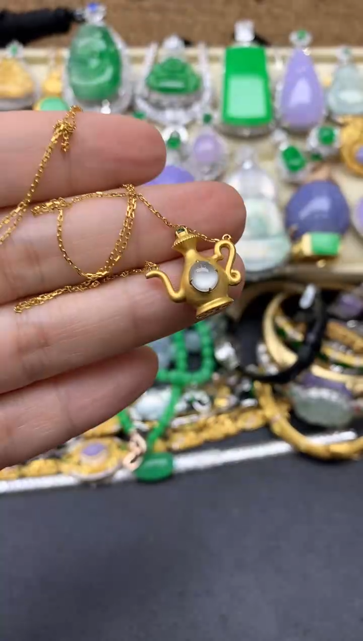 【闪购商品】翡翠颈饰18K金镶嵌370-中国好珍宝