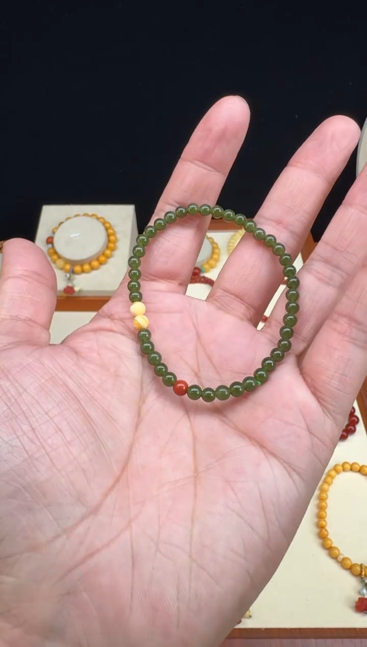 【闪购商品】和田玉（碧玉）手链未镶嵌碧玉