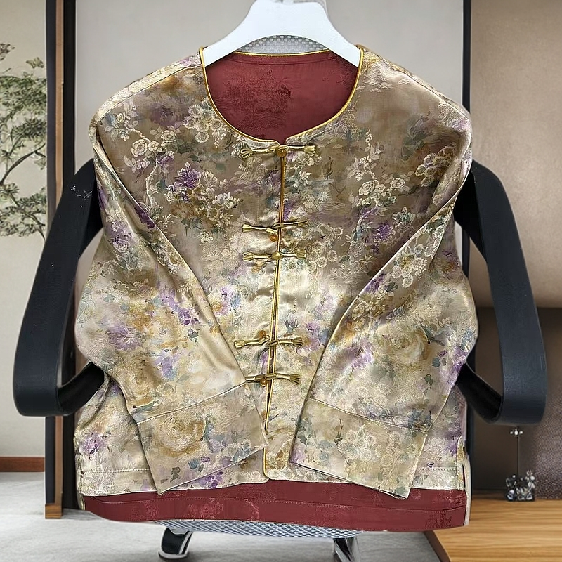 【花香】2025新中式夏季时尚百搭洋气国风香云女式外套