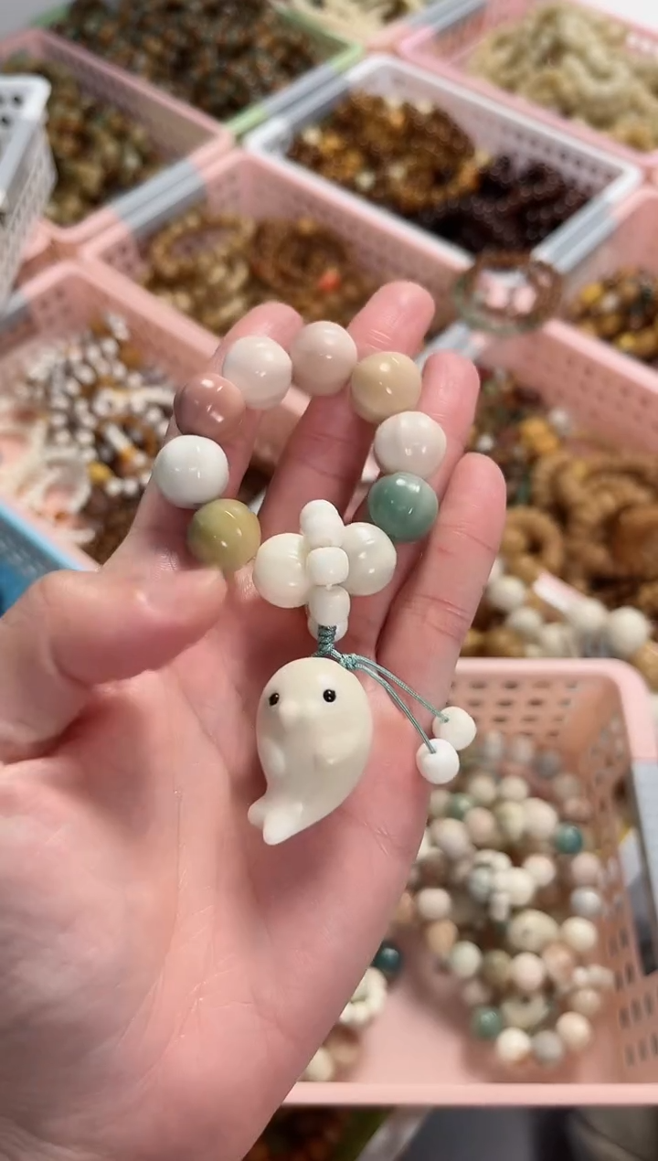 【闪购商品】菩提根/象牙果手串菩提根鲨鱼背 搭配小海豹手捻