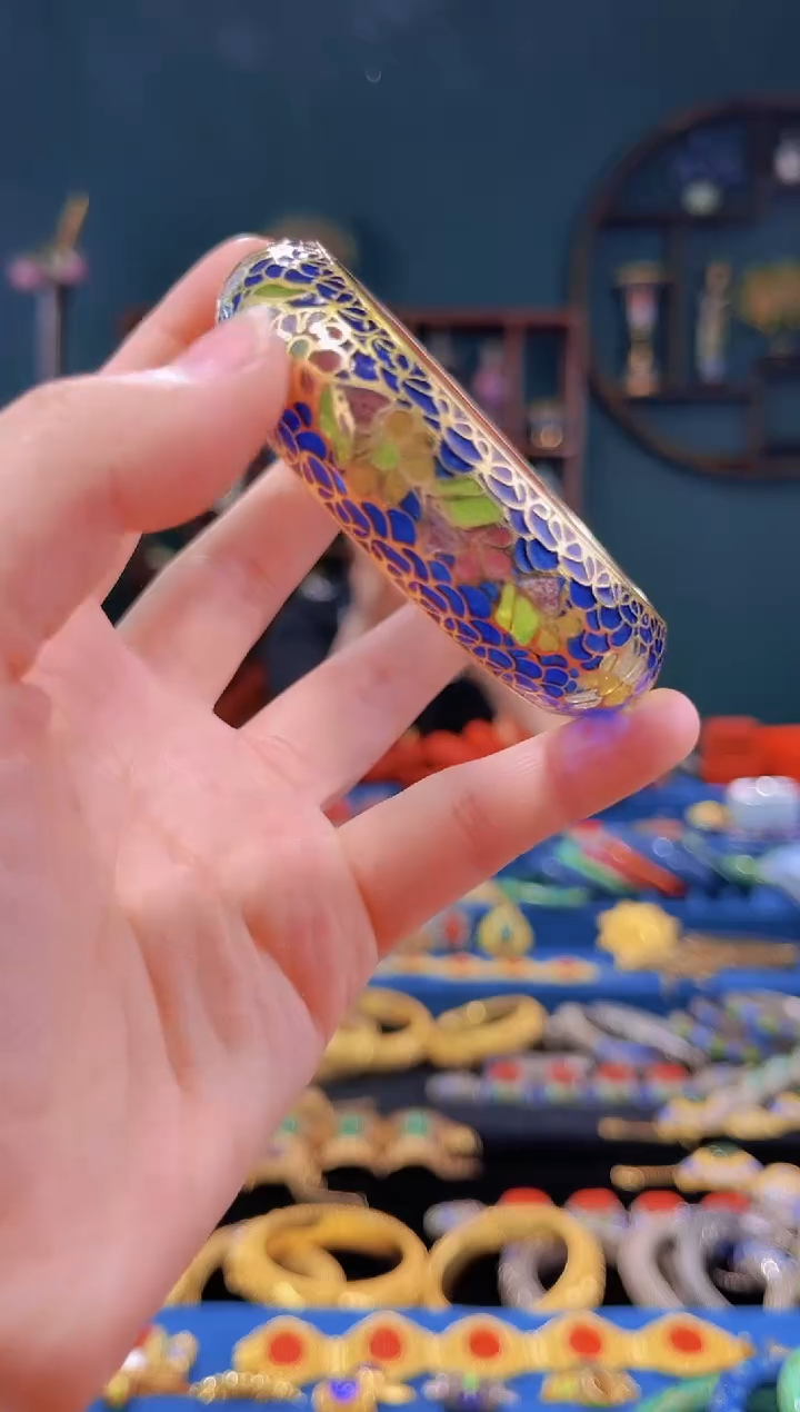 【闪购商品】非遗技艺景泰蓝脱胎手镯59-63 宝蓝