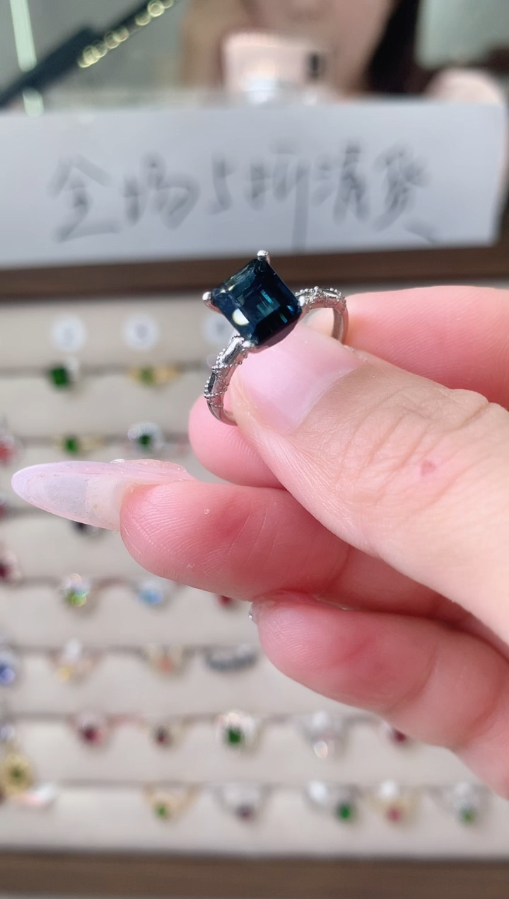 【闪购商品】碧玺戒指银S925镶嵌46-9  