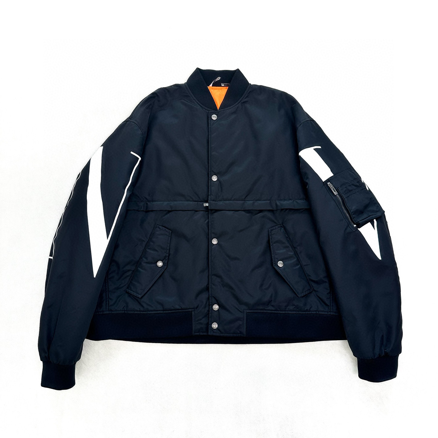 未使用 Valentino/华伦天奴 华伦天奴男士黑色夹克飞行员夹克