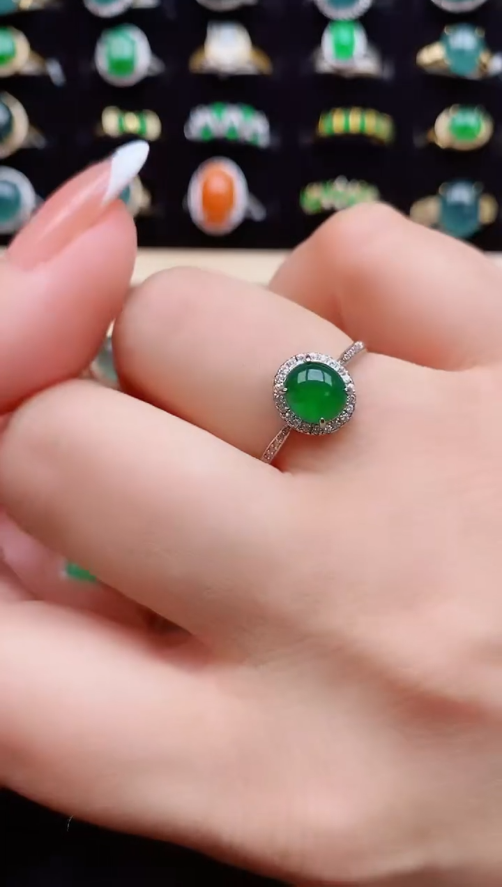 【闪购商品】翡翠戒指银S925镶嵌321321
