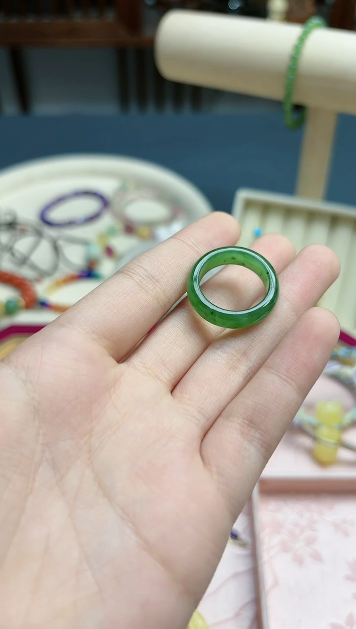 【闪购商品】和田玉指环未镶嵌和田玉17#指环*1 YR