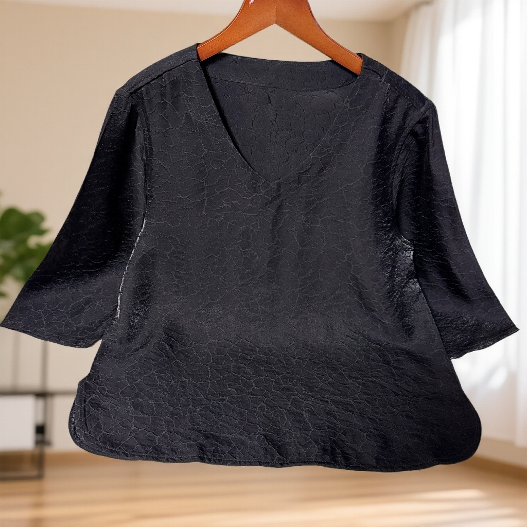 627【小吴专属】新款高定时尚百搭优雅大气减龄龟纹上衣