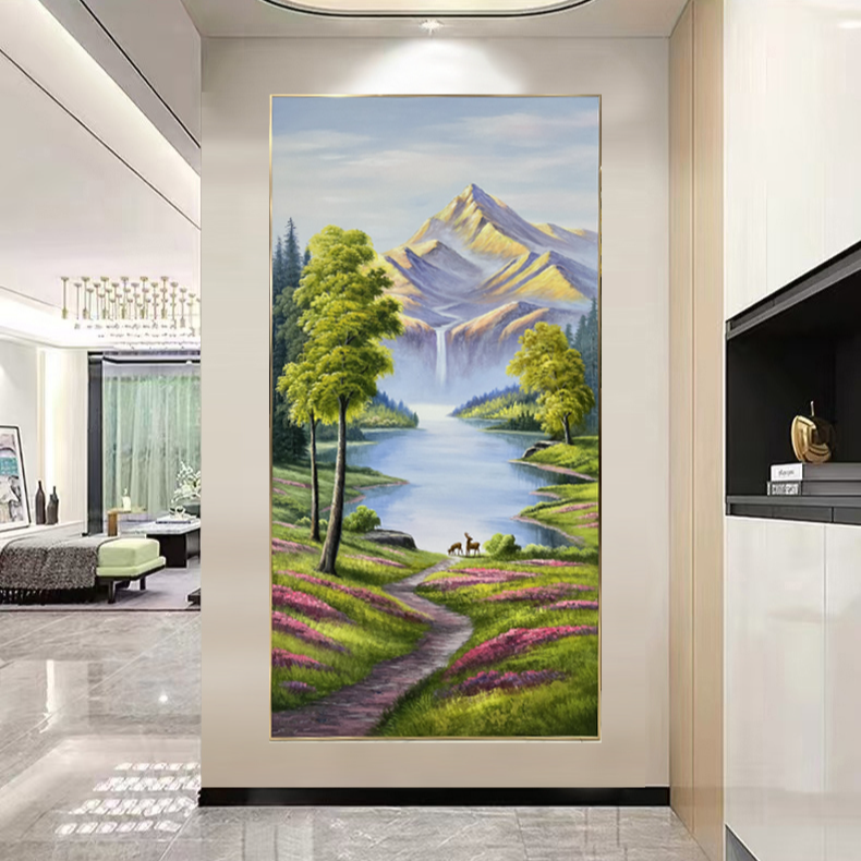 油画 手绘油画 玄关画 尺寸定制