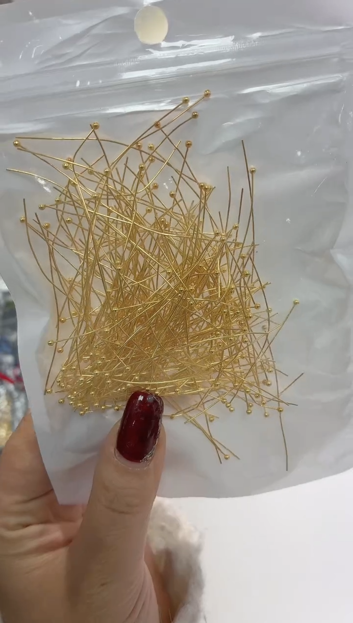 玻璃0683球针2.0规格100个金色