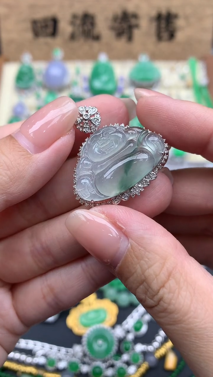 【闪购商品】翡翠颈饰18K金镶嵌404-中国好珍宝