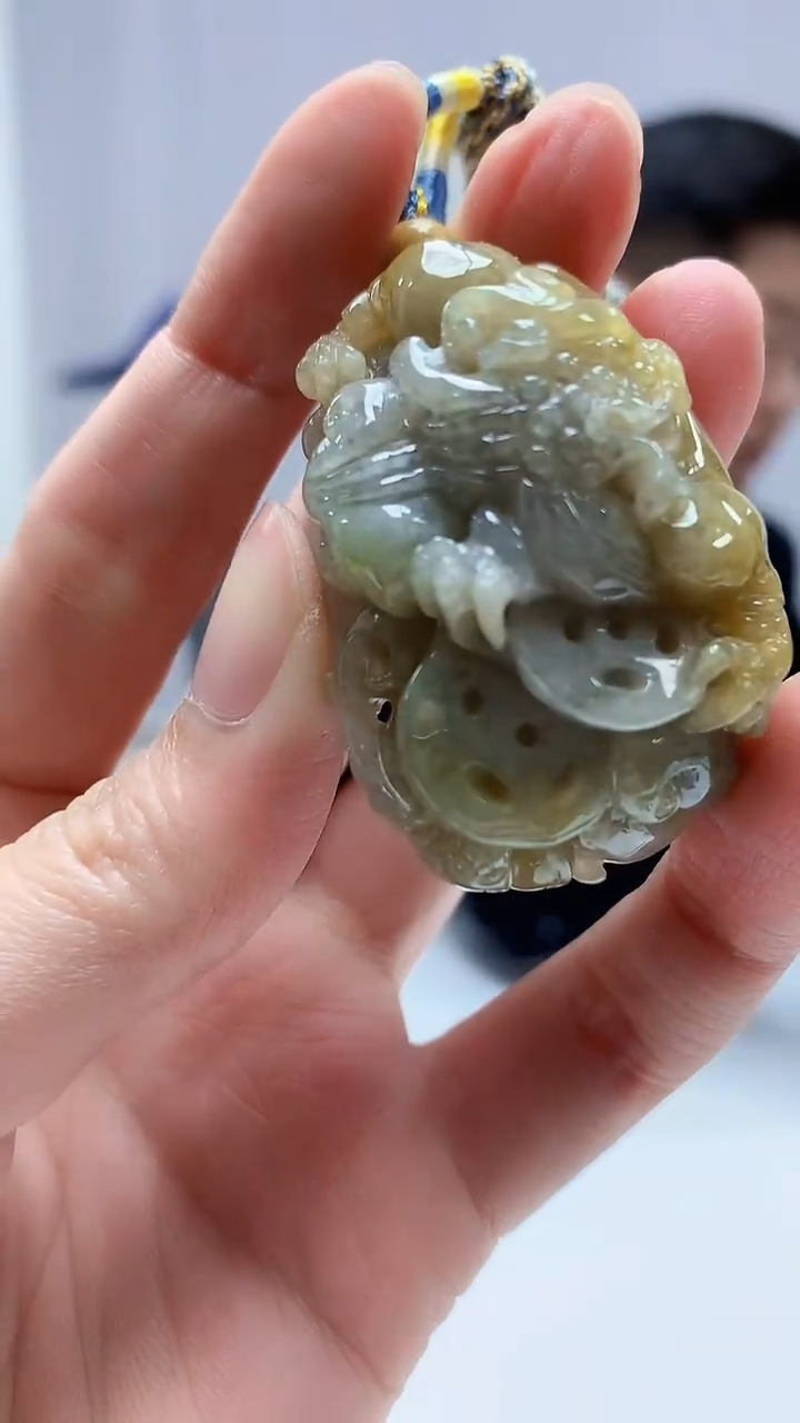 【闪购商品】定制翡翠未镶嵌4917zm-毛货挂件115麒麟