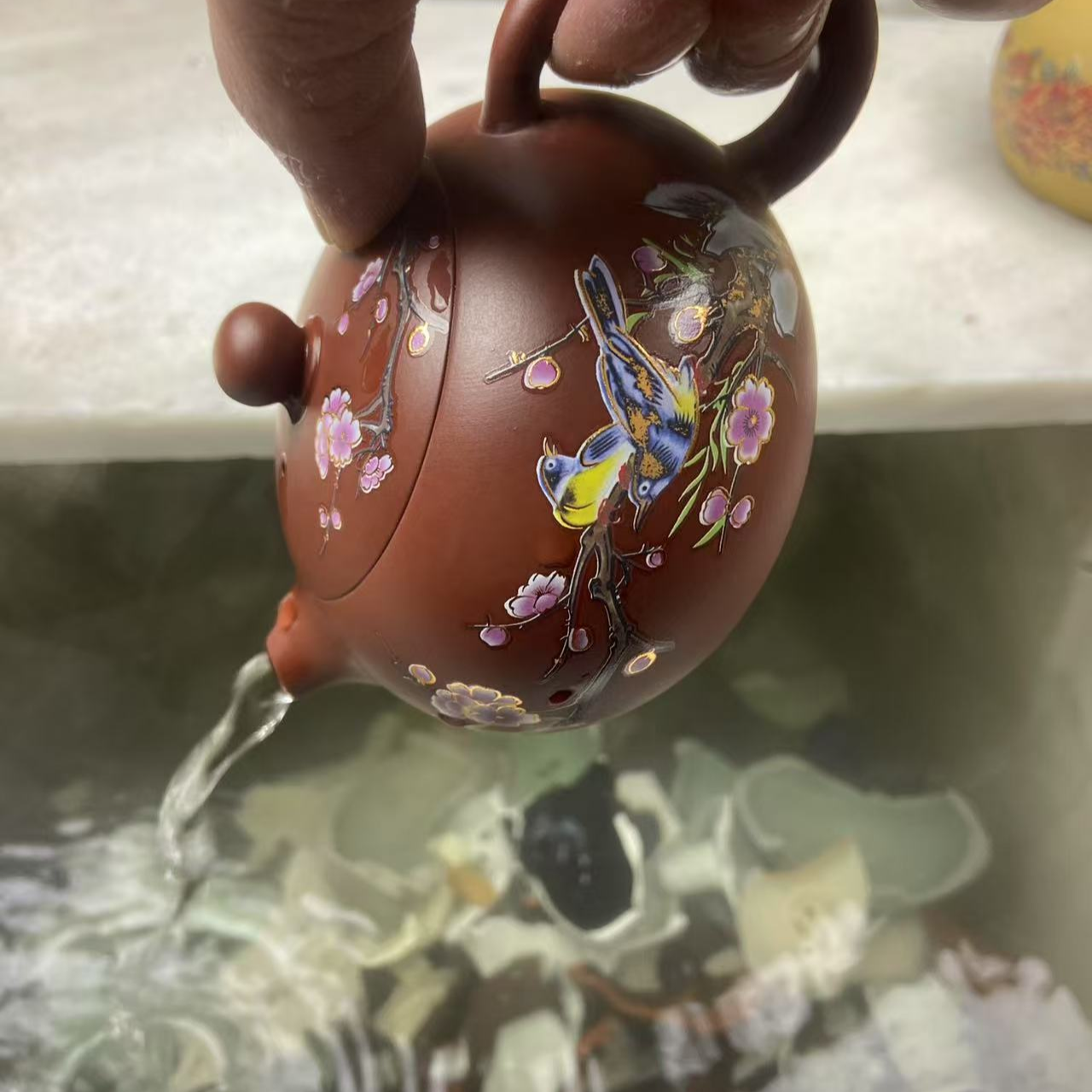 【闪购商品】Y朱泥喜上眉梢（遇热变色）西施壶