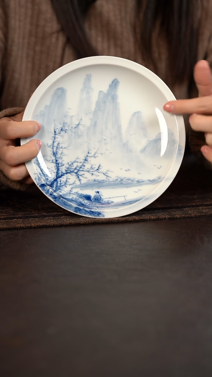 【闪购商品】杯833号HLX陶瓷山水壶承