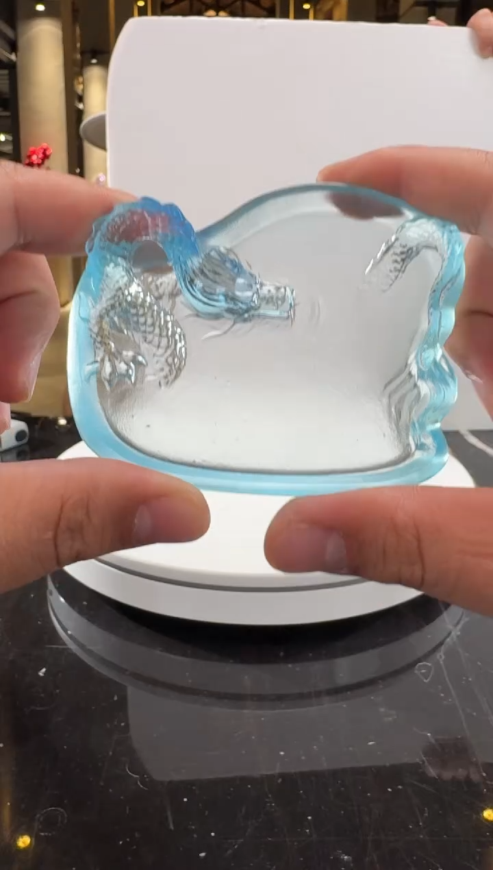 摆件CS0202012祥龙墨碟艺术摆件