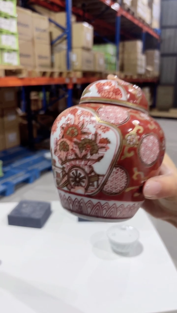 搪瓷花車　飾壷花車　飾壷花車　飾壷微瑕福利