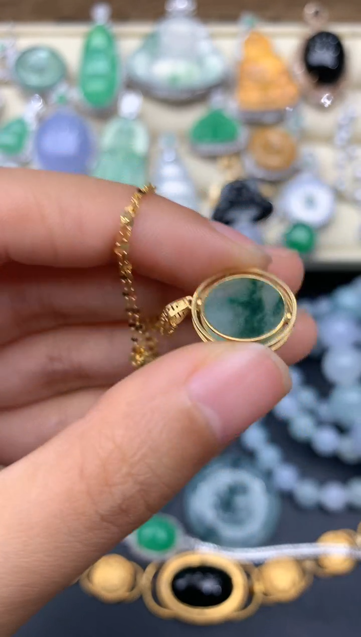 【闪购商品】翡翠颈饰18K金镶嵌190-中国好珍宝