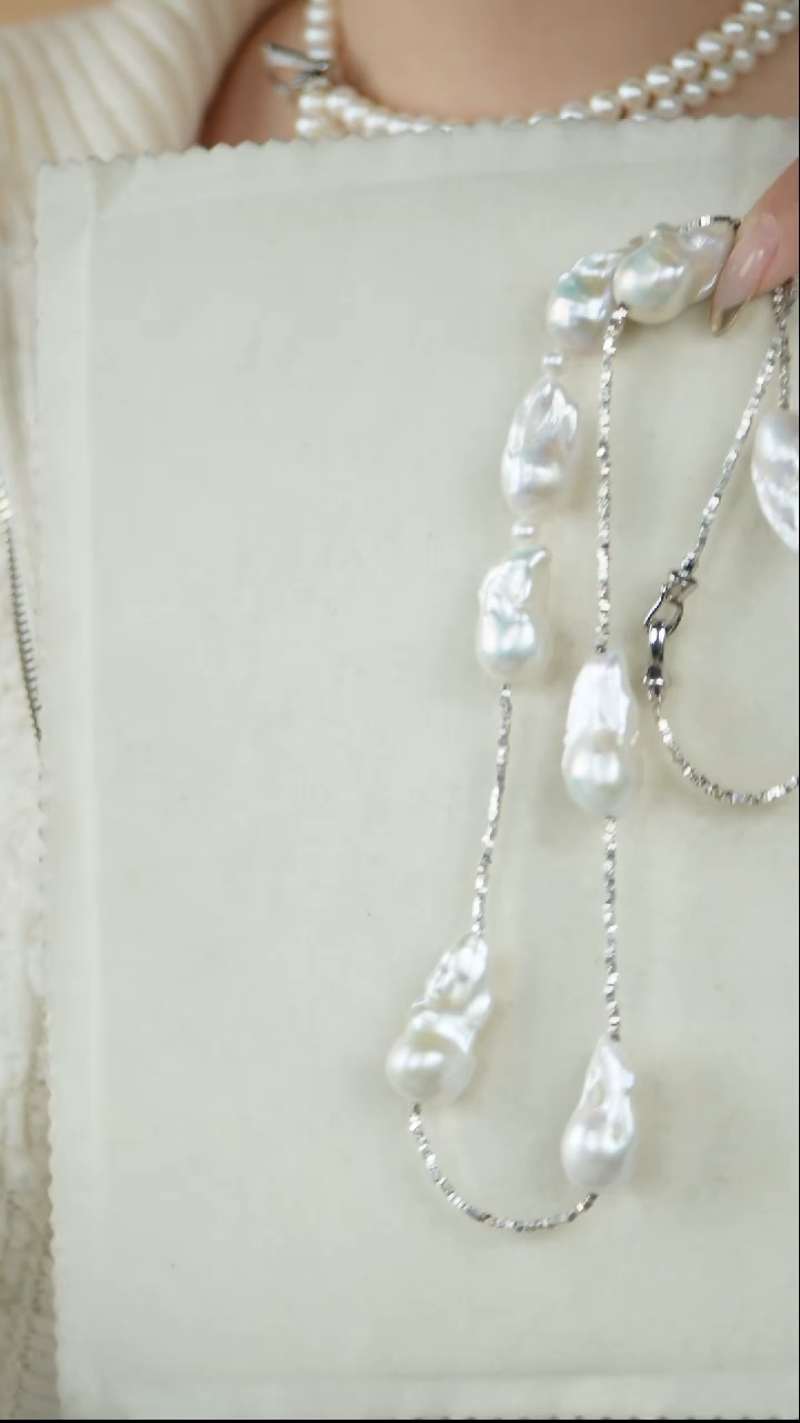 【闪购商品】淡水珍珠颈饰银S925镶嵌1