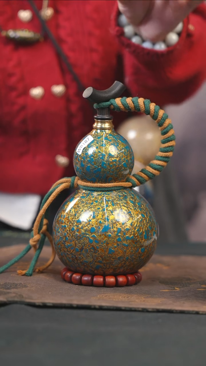 【闪购商品】WB187漆艺酒葫芦不包手串及旋转底座