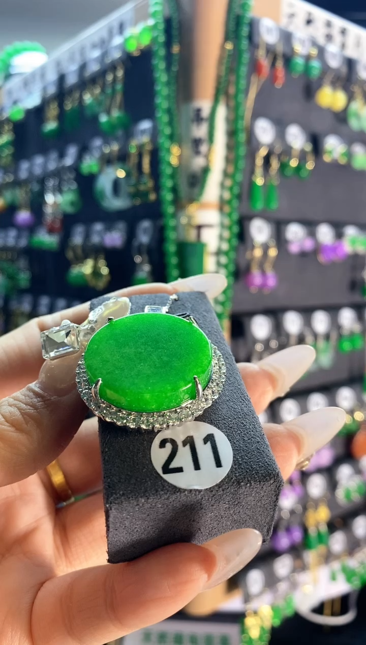 【闪购商品】翡翠颈饰银S925镶嵌211..