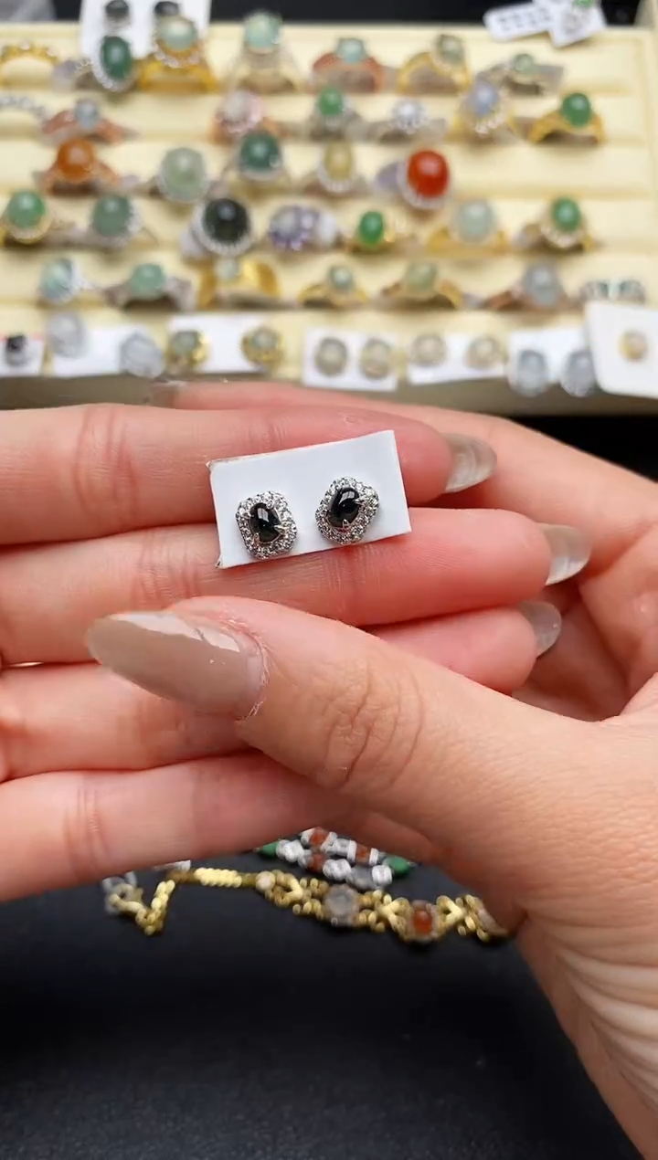 【闪购商品】翡翠戒指银S925镶嵌77777777+3