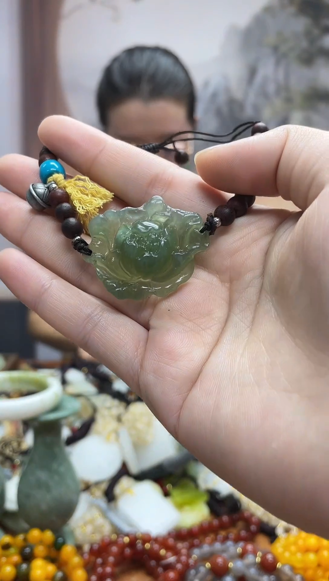 未镶嵌岫玉吊坠多样性发货拍一发一