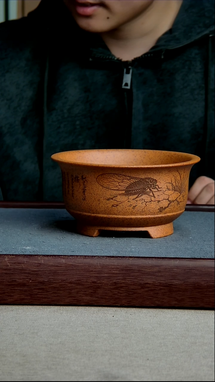 紫砂花盆15*8内径紫砂花盆