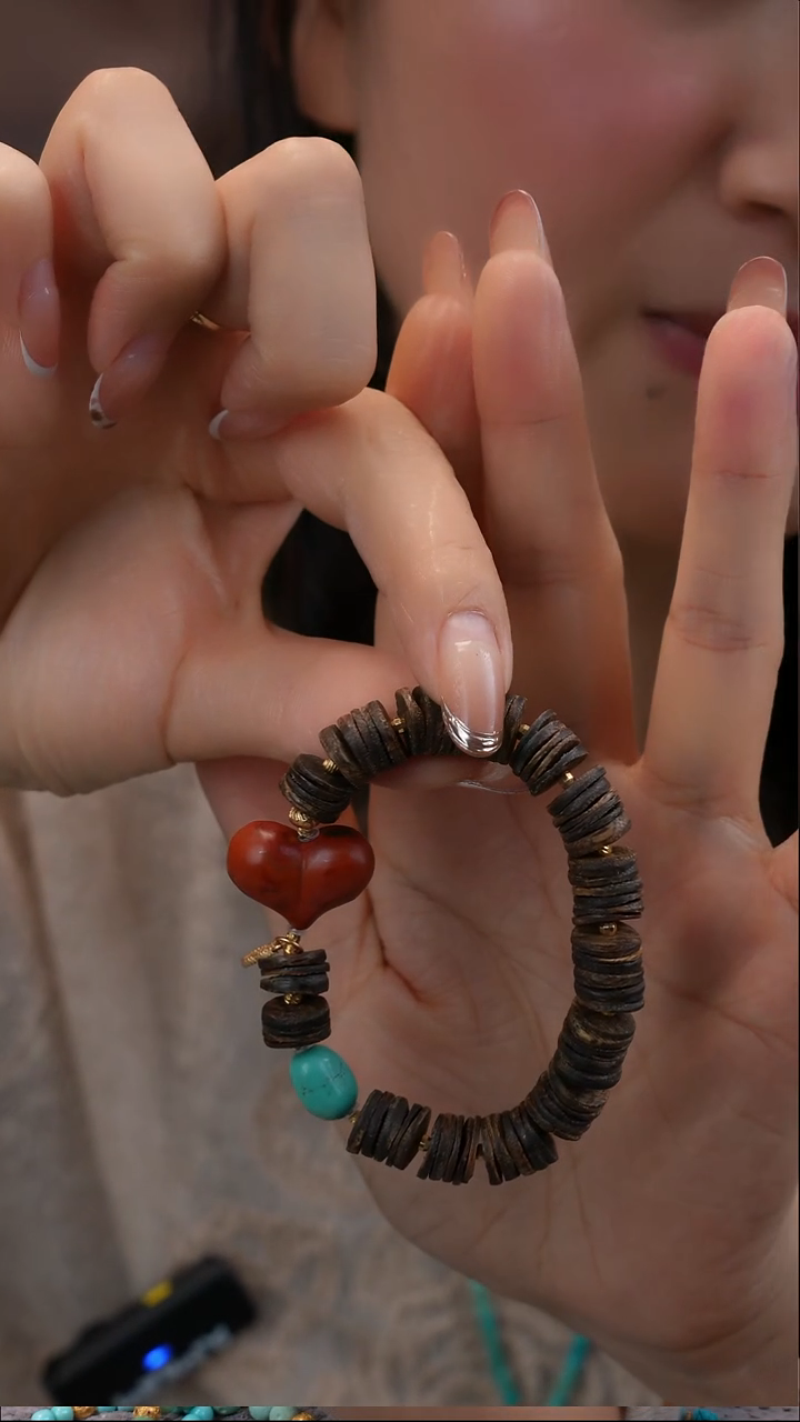 银S925镀金镶嵌手链南红玛瑙1111