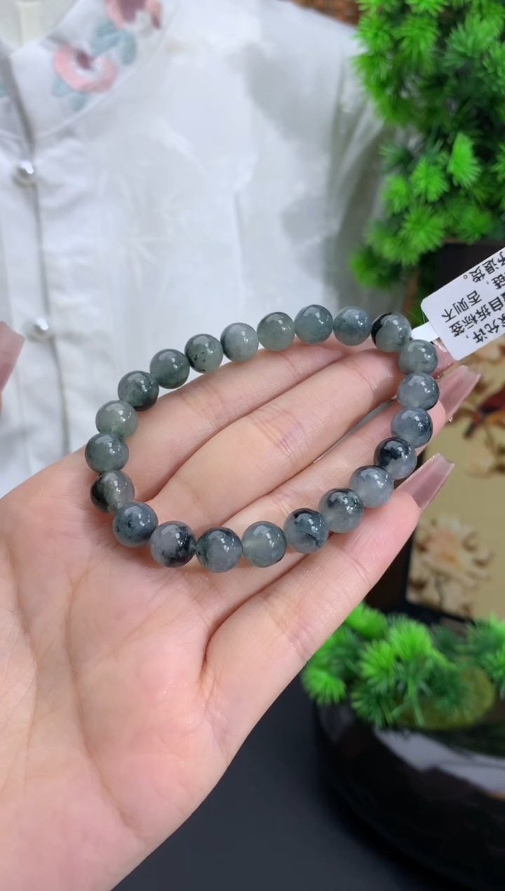 【闪购商品】未镶嵌翡翠手链卡8.3mm（有纹）