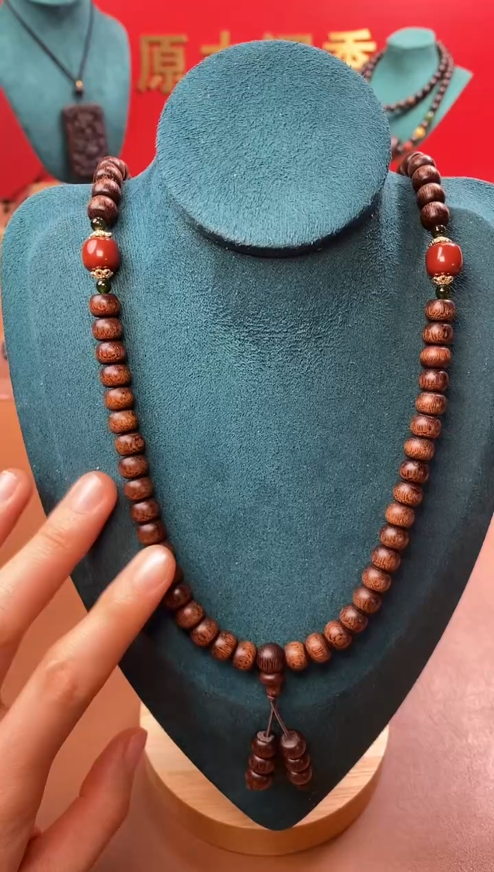 【闪购商品】沉香手串P沉水玉化富森红土6*8*108颗