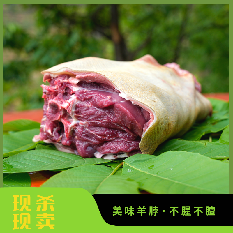 贵州正宗跑山黑山羊鲜羊脖（直播间现称现卖）