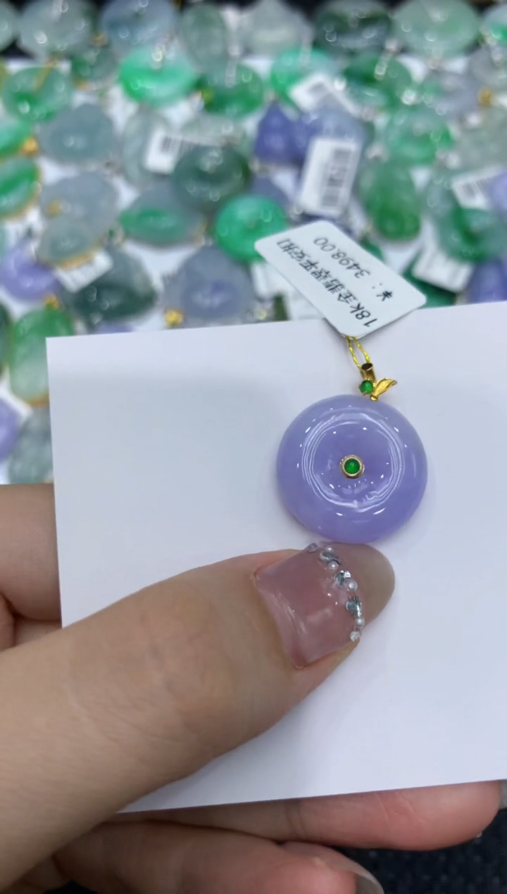 【闪购商品】翡翠颈饰18K金镶嵌222222222