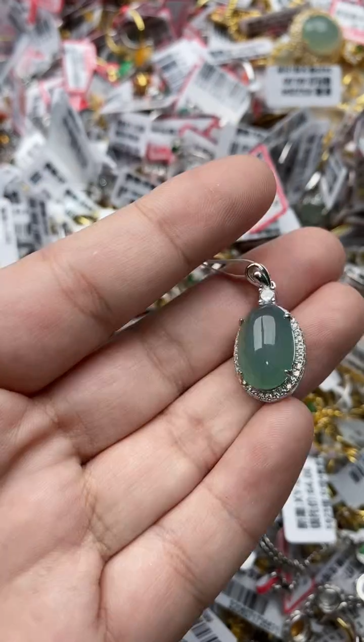 【闪购商品】翡翠戒指银S925镶嵌44444---5