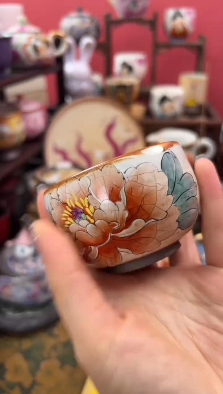 【闪购商品】徐慧敏清水柴烧手绘主人杯