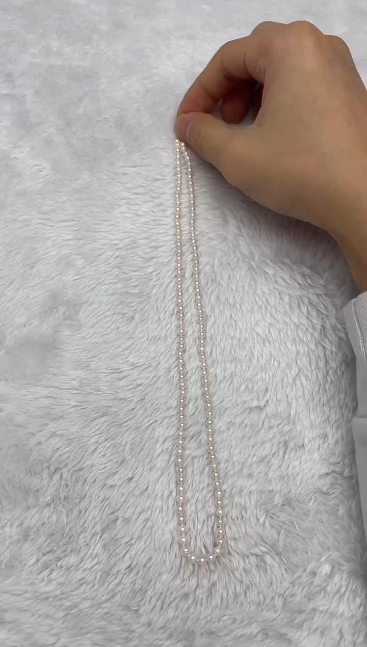 项链银S925镶嵌海水珍珠AK3.5-4mm