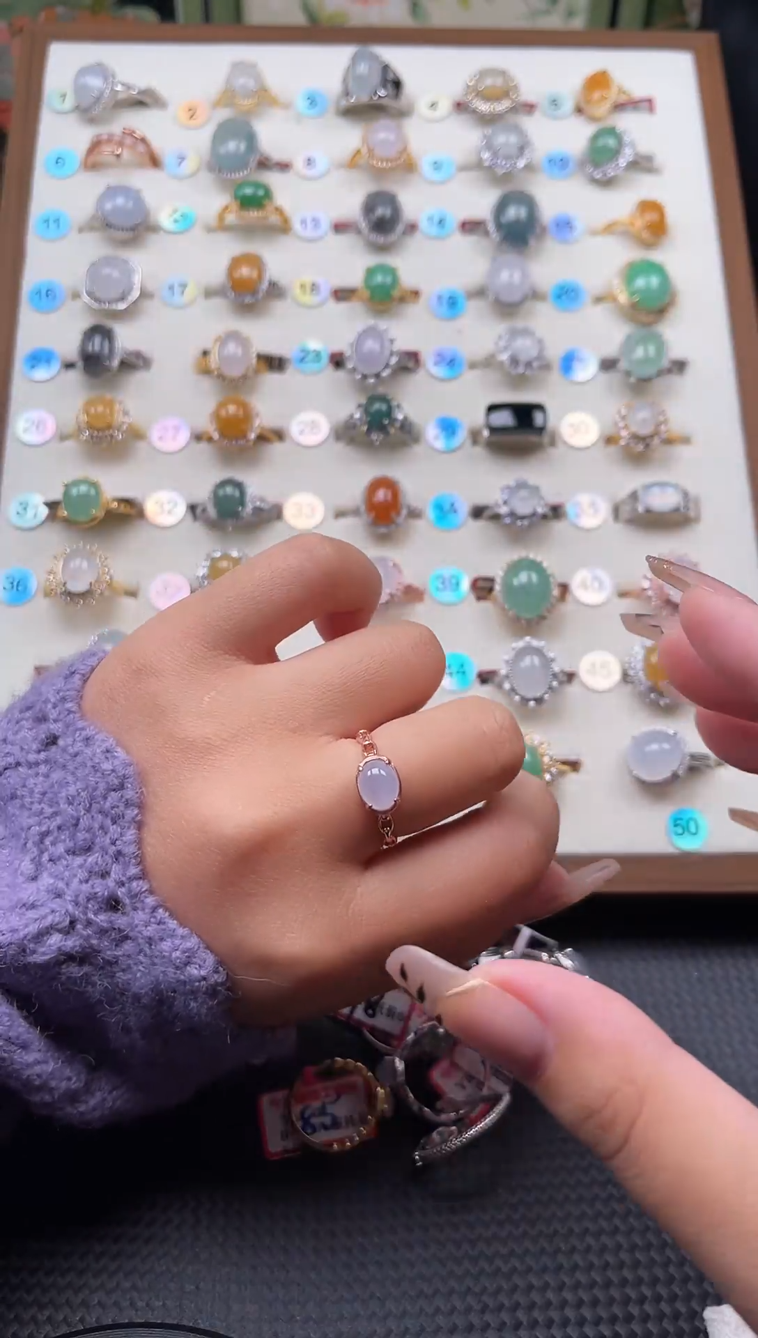 【闪购商品】翡翠戒指银S925镶嵌天然A货翡翠戒指