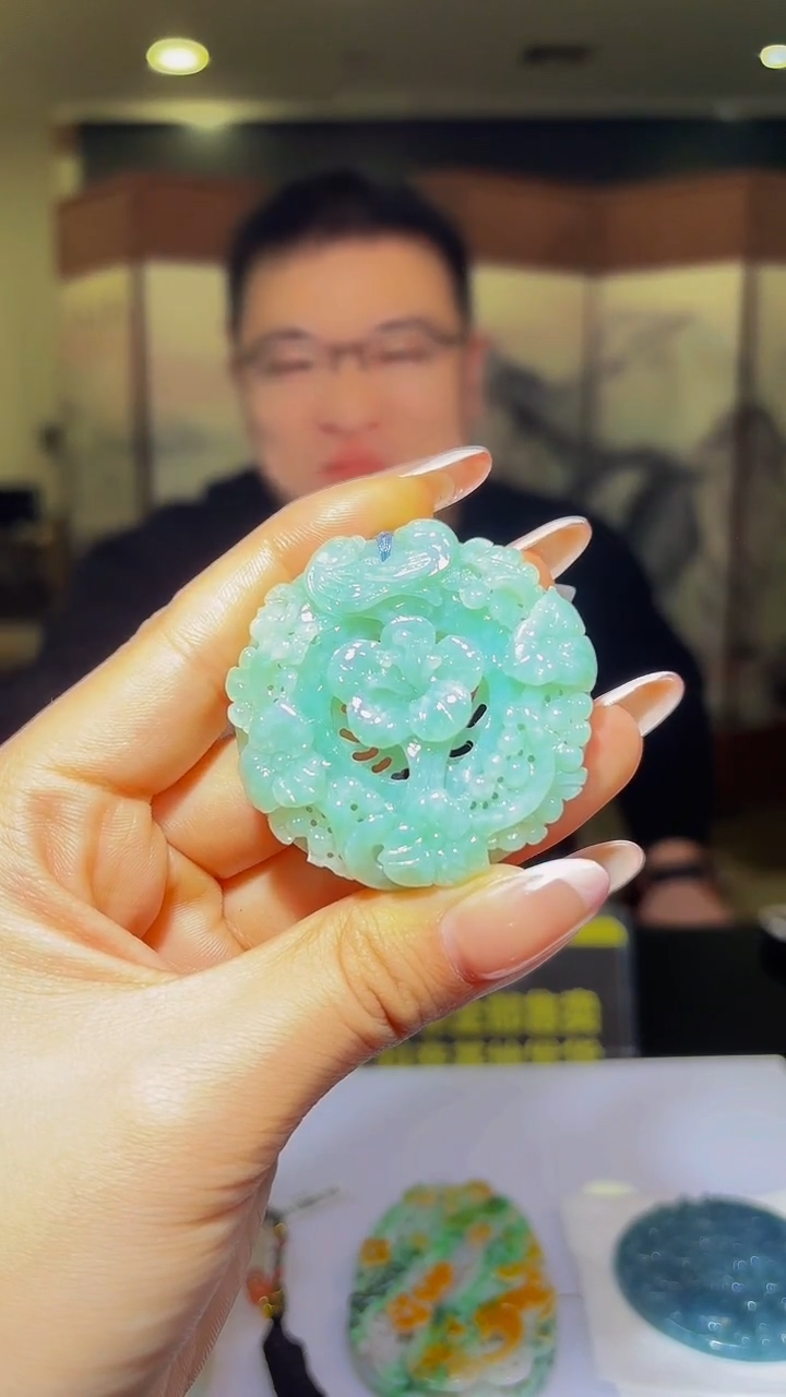 未镶嵌定制翡翠05/1206/Y/花鸟