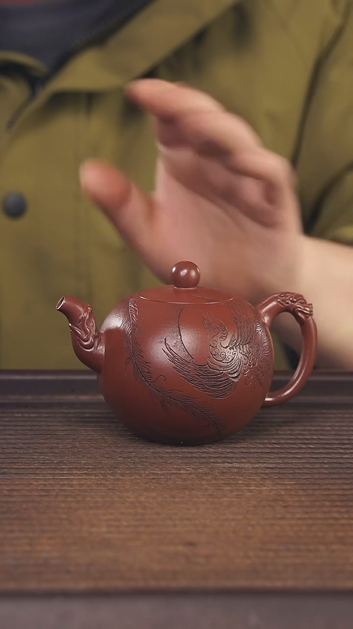 【闪购商品】紫砂茶壶160cc老紫泥顾氏手工紫砂