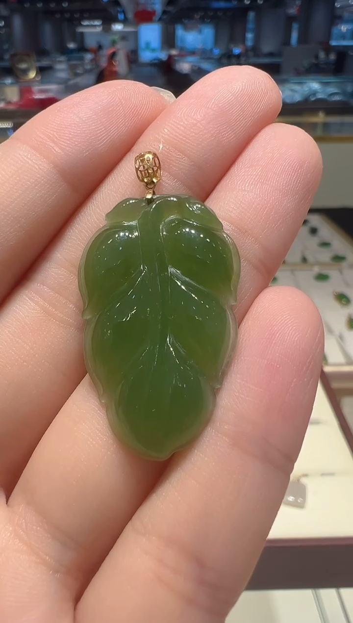 【闪购商品】和田玉颈饰18K金镶嵌06