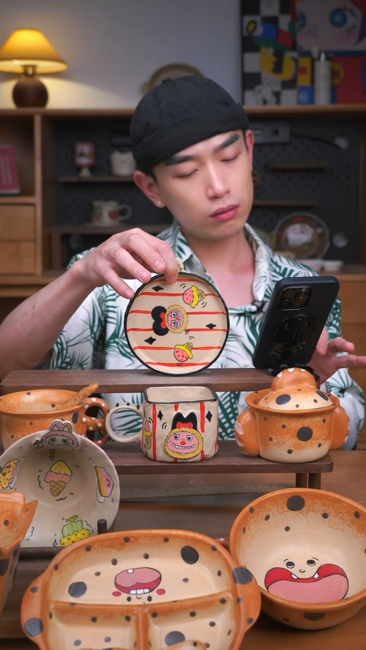 杯子景德镇可爱设计师款陶瓷