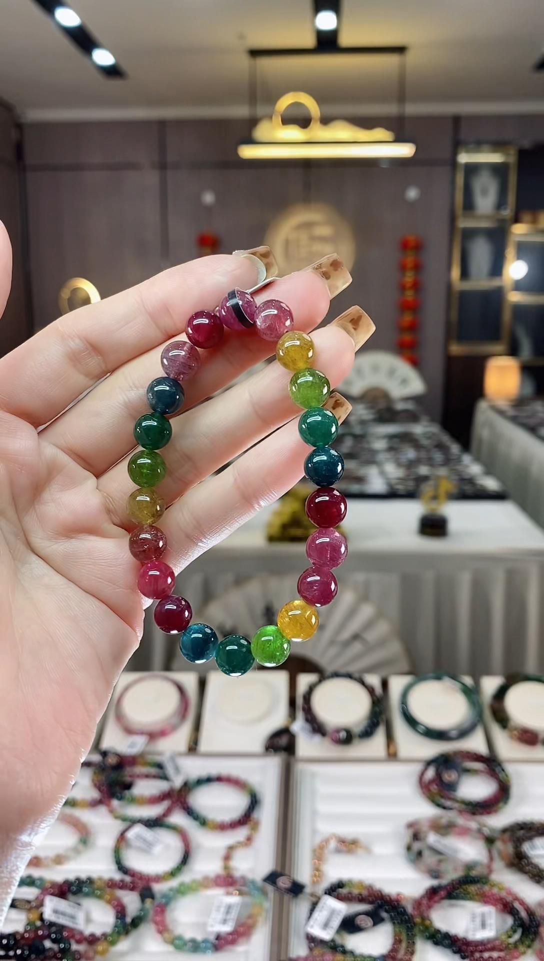 【闪购商品】碧玺单圈手串8mm+未镶嵌一物一证dan